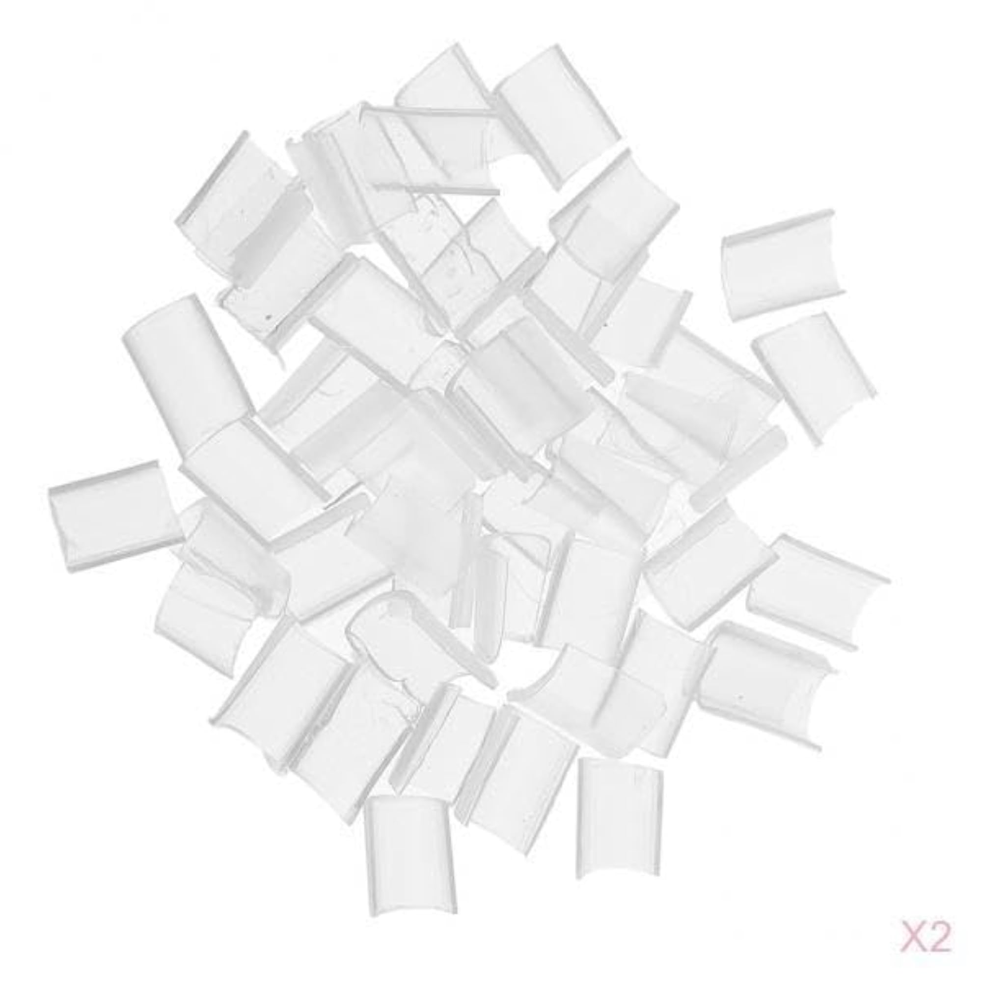 100Pcs Keratin Nail Glue for U Tip Hair Extensions, White